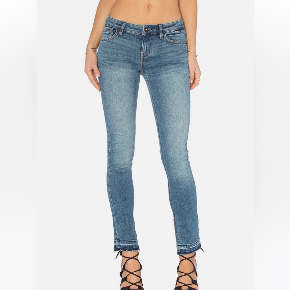 Free People Raw Hem Ankle Slit Jeans